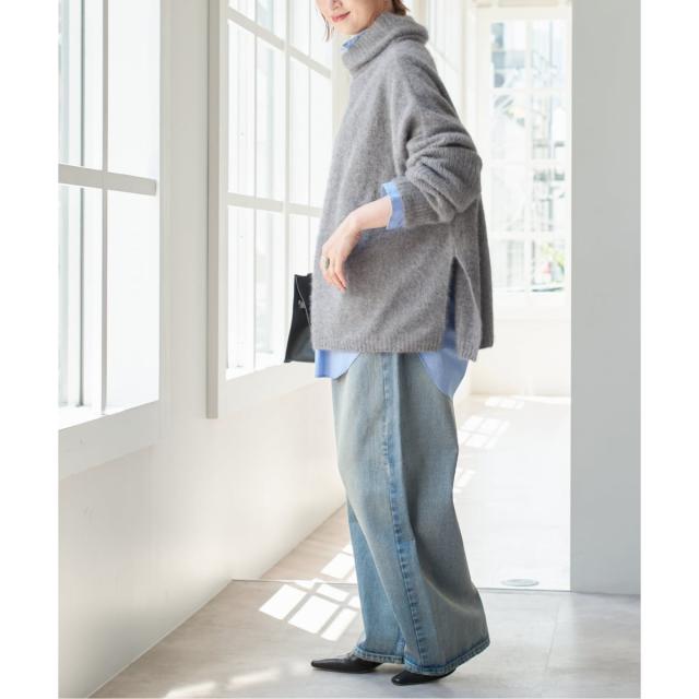 スピック＆スパン（Spick and Span）/《追加》フォックスウールミックスロングリブタートルプルオーバー