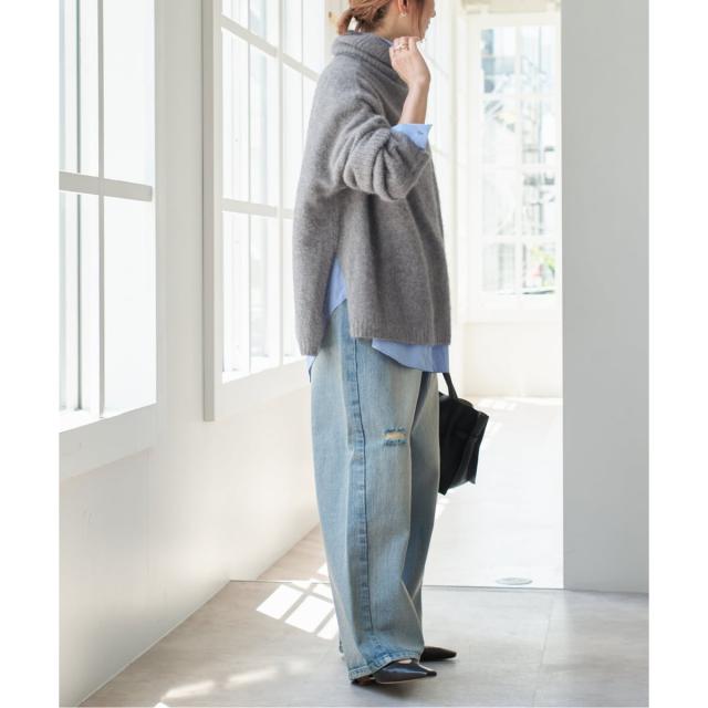 スピック＆スパン（Spick and Span）/《追加》フォックスウールミックスロングリブタートルプルオーバー