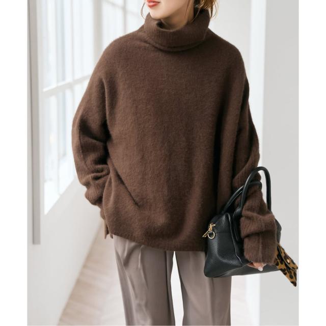 スピック＆スパン（Spick and Span）/《追加》フォックスウールミックスロングリブタートルプルオーバー