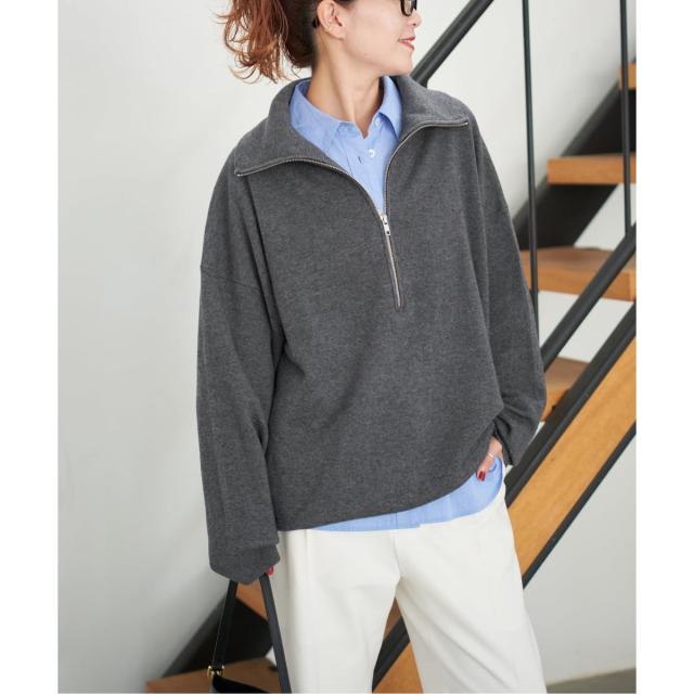 スピック＆スパン（Spick and Span）/《予約》ミラノリブハーフジップ