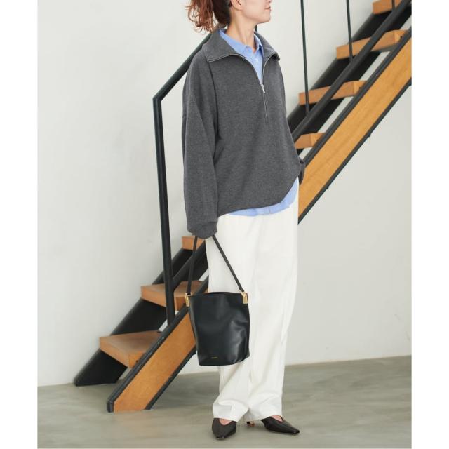 スピック＆スパン（Spick and Span）/《予約》ミラノリブハーフジップ