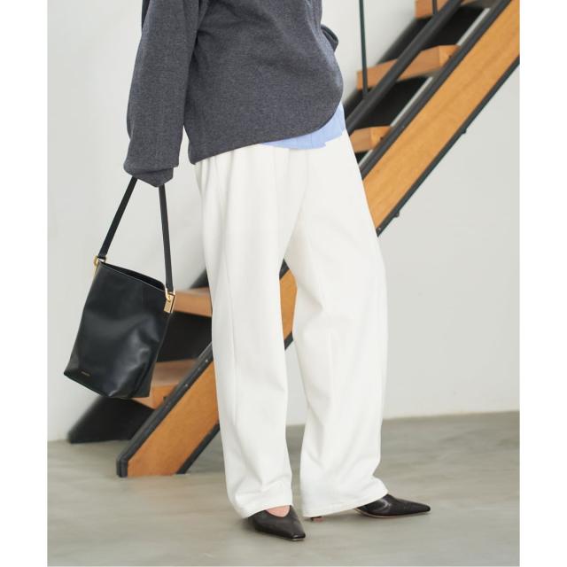 スピック＆スパン（Spick and Span）/《手洗い可》起毛タックテーパードパンツ