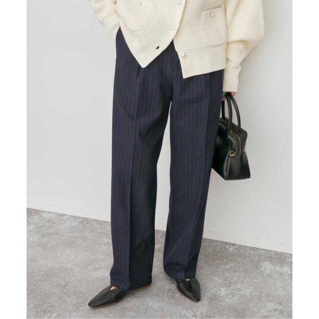 スピック＆スパン（Spick and Span）/《手洗い可》起毛タックテーパードパンツ