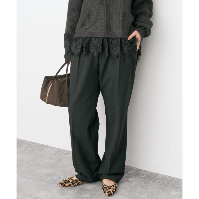 スピック＆スパン（Spick and Span）/《手洗い可》起毛タックテーパードパンツ