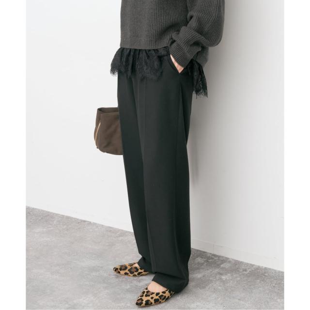 スピック＆スパン（Spick and Span）/《手洗い可》起毛タックテーパードパンツ