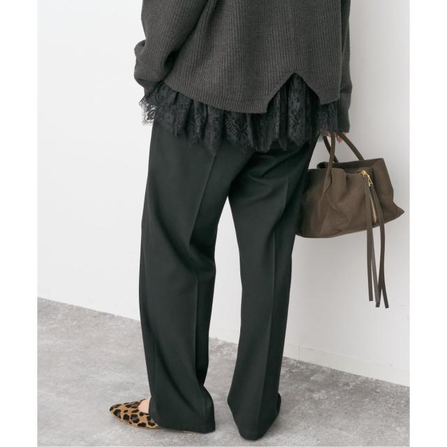 スピック＆スパン（Spick and Span）/《手洗い可》起毛タックテーパードパンツ