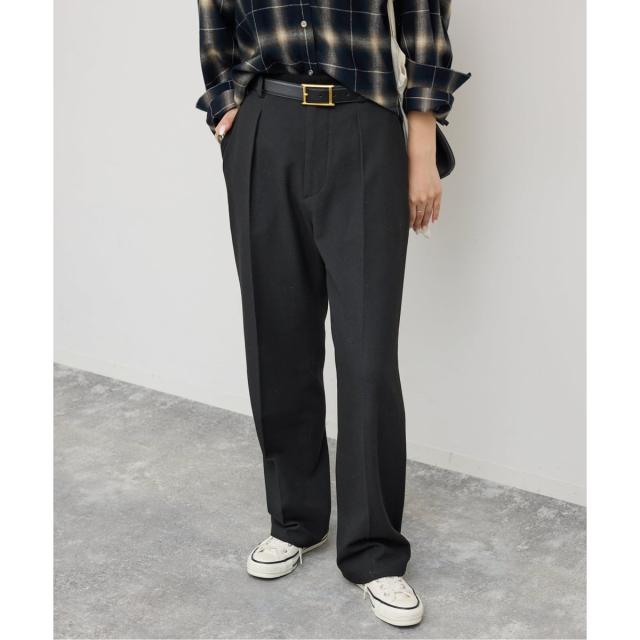 スピック＆スパン（Spick and Span）/《手洗い可》起毛タックテーパードパンツ