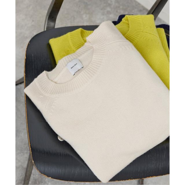 スピック＆スパン（Spick and Span）/《追加》ウールカシミヤ ラグランクルーネックニット
