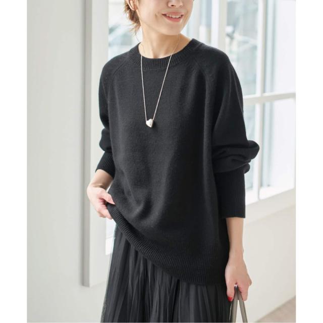 スピック＆スパン（Spick and Span）/《追加》ウールカシミヤ ラグランクルーネックニット