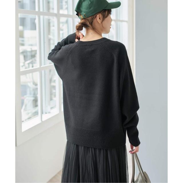 スピック＆スパン（Spick and Span）/《追加》ウールカシミヤ ラグランクルーネックニット