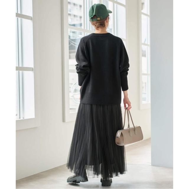 スピック＆スパン（Spick and Span）/《追加》ウールカシミヤ ラグランクルーネックニット