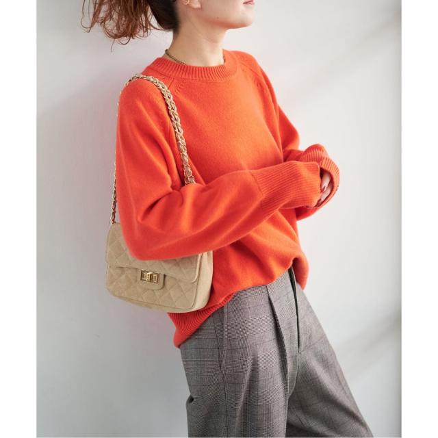 スピック＆スパン（Spick and Span）/《WEB限定カラー有り》ウールカシミヤ ラグランクルーネックニット