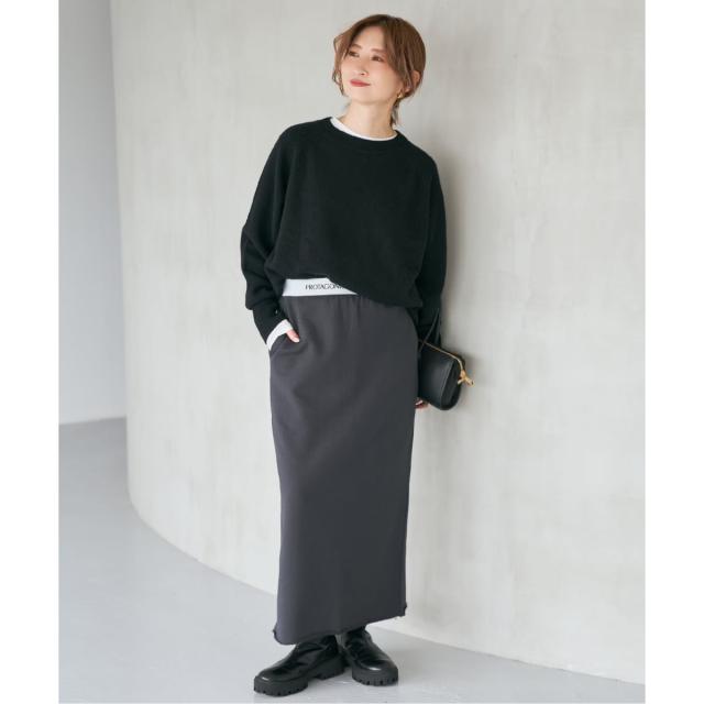 スピック＆スパン（Spick and Span）/《WEB限定カラー有り》ウールカシミヤ ラグランクルーネックニット