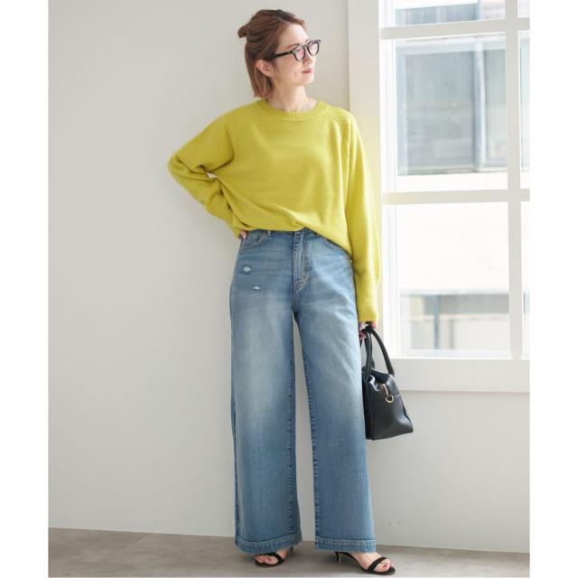 スピック＆スパン（Spick and Span）/《WEB限定カラー有り》ウールカシミヤ ラグランクルーネックニット