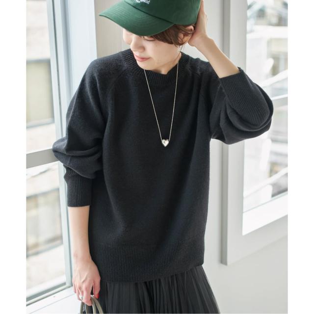 スピック＆スパン（Spick and Span）/《WEB限定カラー有り》ウールカシミヤ ラグランクルーネックニット