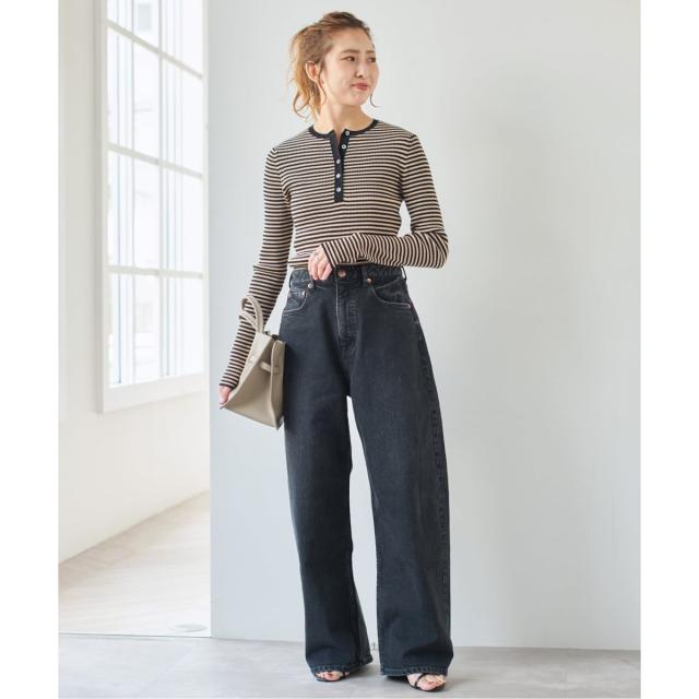 スピック＆スパン（Spick and Span）/《手洗い可》18Gヘンリーネックプルオーバー