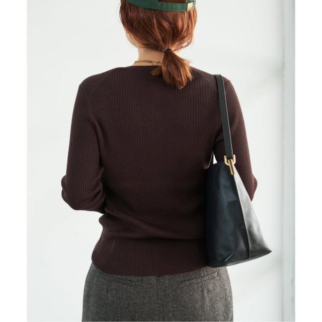 スピック＆スパン（Spick and Span）/《手洗い可》18Gヘンリーネックプルオーバー