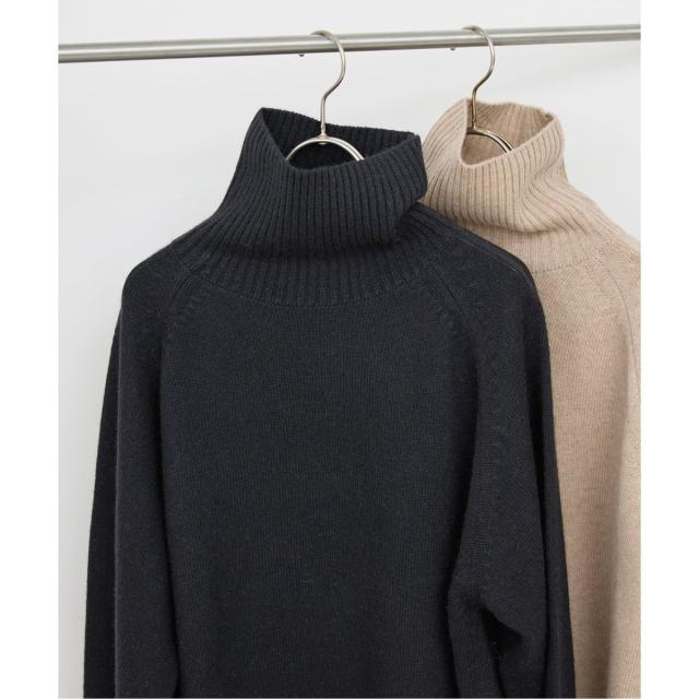 スピック＆スパン（Spick and Span）/《WEB限定カラー有り》ウールカシミヤ ラグランタートルニット
