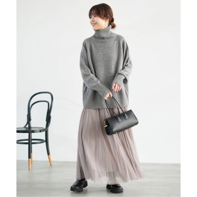 スピック＆スパン（Spick and Span）/《WEB限定カラー有り》ウールカシミヤ ラグランタートルニット