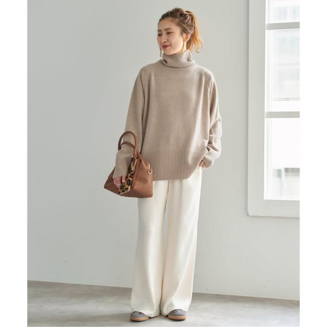 スピック＆スパン（Spick and Span）/《WEB限定カラー有り》ウールカシミヤ ラグランタートルニット