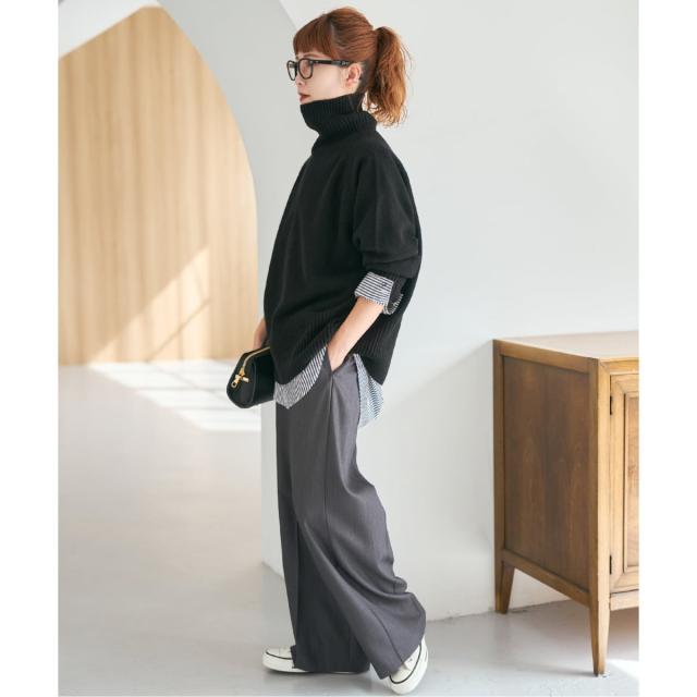 スピック＆スパン（Spick and Span）/《WEB限定カラー有り》ウールカシミヤ ラグランタートルニット