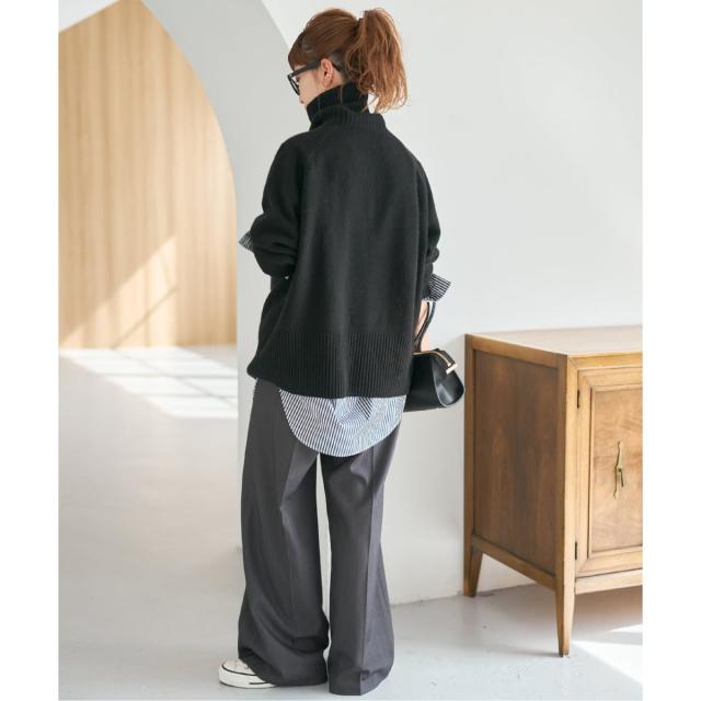 スピック＆スパン（Spick and Span）/《WEB限定カラー有り》ウールカシミヤ ラグランタートルニット