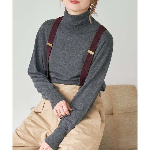 スピック＆スパン（Spick and Span）/《手洗い可 / 追加》18Gタートルネックプルオーバー