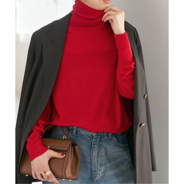 スピック＆スパン（Spick and Span）/《手洗い可 / 追加》18Gタートルネックプルオーバー