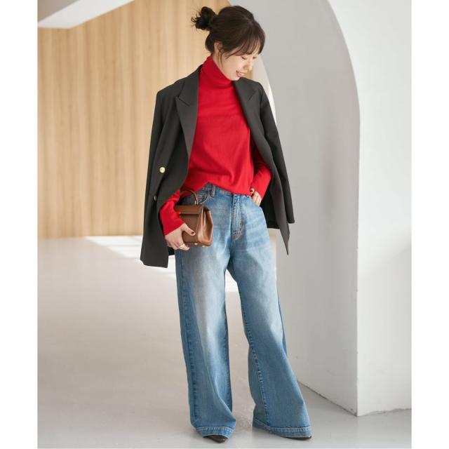 スピック＆スパン（Spick and Span）/《手洗い可 / 追加》18Gタートルネックプルオーバー