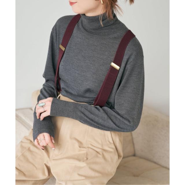 スピック＆スパン（Spick and Span）/《手洗い可 / 追加》18Gタートルネックプルオーバー