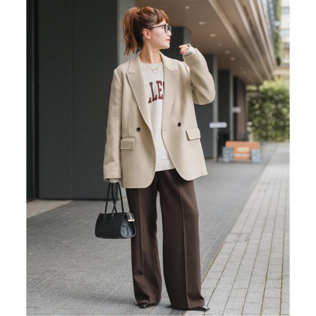 Spick and Span 120Sビーバーピークドラベルジャケット スピック＆スパン（Spick and Span）/120Sビーバーピークドラベル