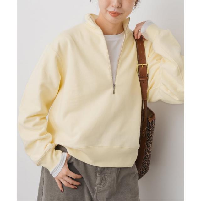 スピック＆スパン（Spick and Span）/ブラッシュドテリーハーフジッププルオーバー