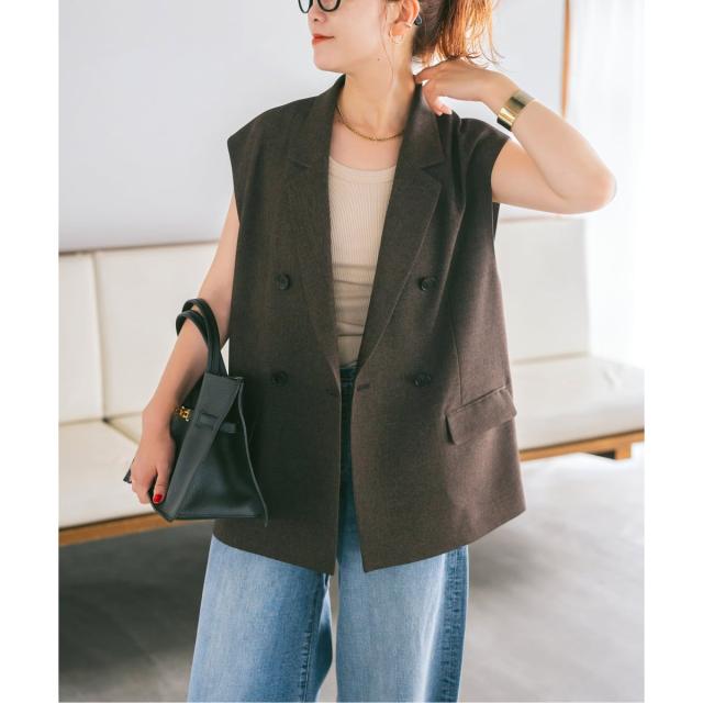 スピック＆スパン（Spick and Span）/《追加》メランジダブルブレストジレ