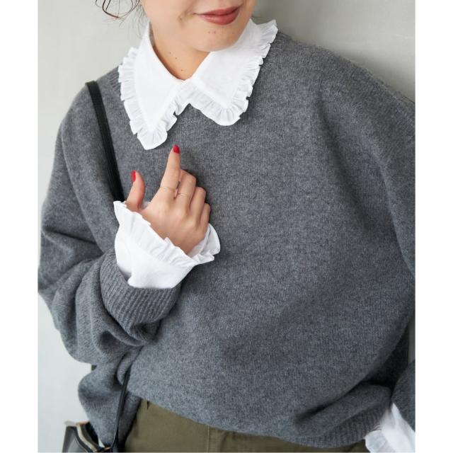 スピック＆スパン（Spick and Span）/《追加2》フリルカラーブラウス