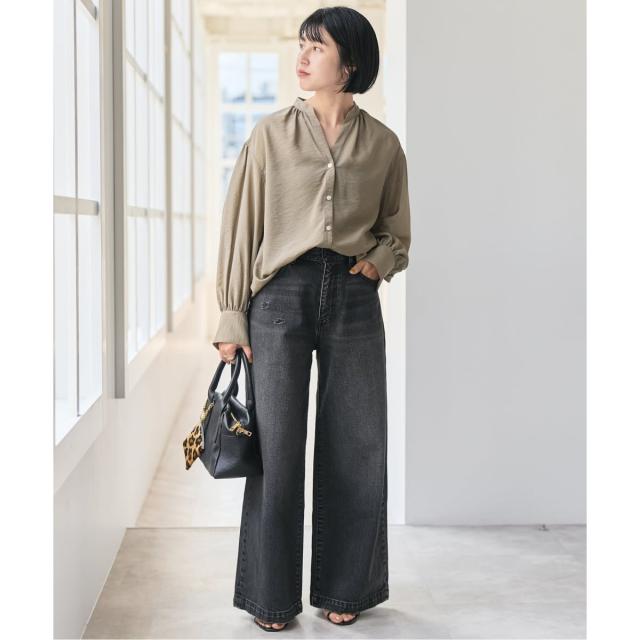 スピック＆スパン（Spick and Span）/《一部店舗+WEB限定》袖ボリュームスキッパーブラウス