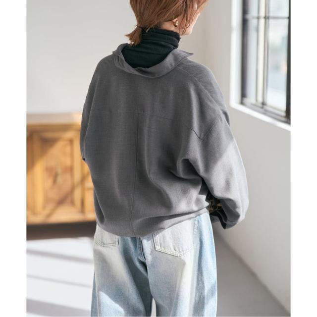 スピック＆スパン（Spick and Span）/《追加》ウールライクヘムギャザーシャツ