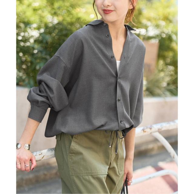 スピック＆スパン（Spick and Span）/《追加》ウールライクヘムギャザーシャツ