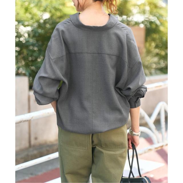 スピック＆スパン（Spick and Span）/《追加》ウールライクヘムギャザーシャツ