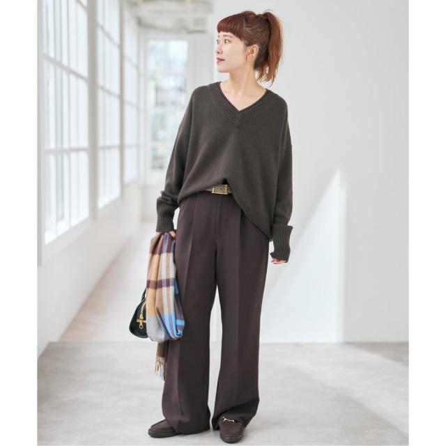 スピック＆スパン（Spick and Span）/《追加2》ダブルクロスツータックパンツ