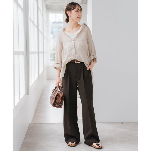 スピック＆スパン（Spick and Span）/《追加2》ダブルクロスツータックパンツ