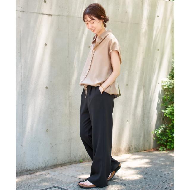 スピック＆スパン（Spick and Span）/《追加2》ダブルクロスツータックパンツ