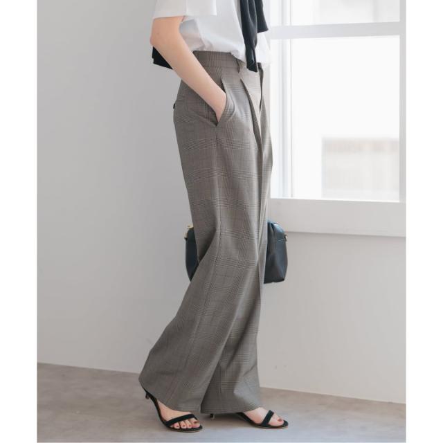 スピック＆スパン（Spick and Span）/《追加》ウォッシャブルチェックストレッチパンツ