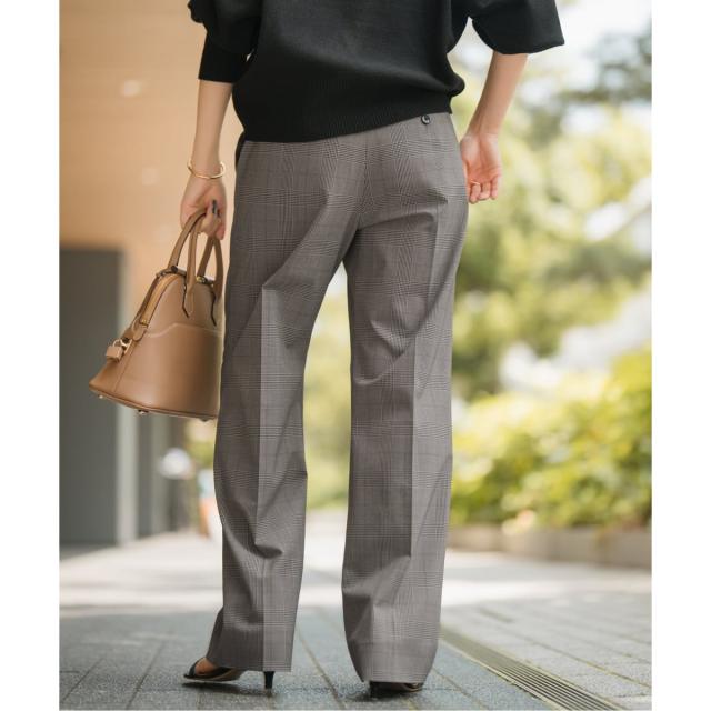 スピック＆スパン（Spick and Span）/《追加》ウォッシャブルチェックストレッチパンツ