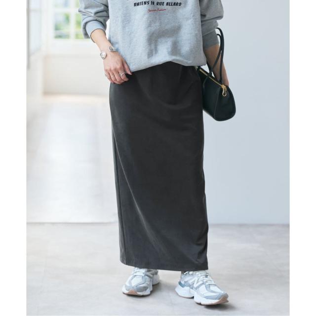 スピック＆スパン（Spick and Span）/サテンジャージーIラインスカート