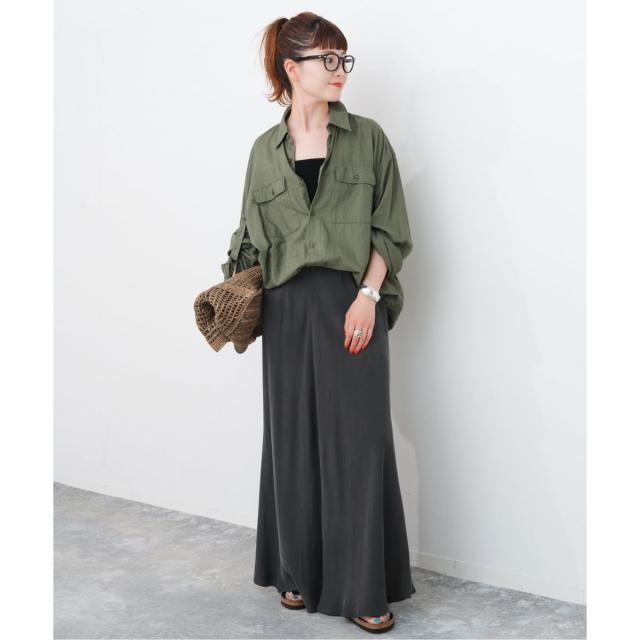 スピック＆スパン（Spick and Span）/《追加》ウォッシャブルキュプラフレアスカート