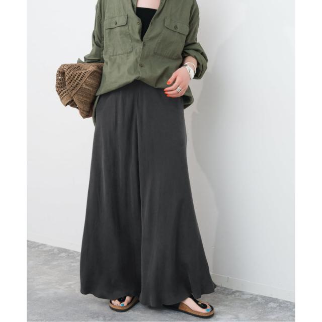 スピック＆スパン（Spick and Span）/《追加》ウォッシャブルキュプラフレアスカート