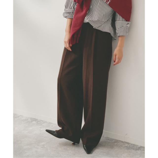 スピック＆スパン（Spick and Span）/Higuchi*Sビーバーストレートタックパンツ