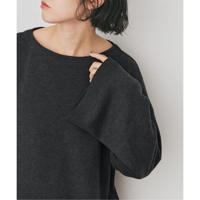 スピック＆スパン（Spick and Span）/《手洗い可》スムースボートネックニット