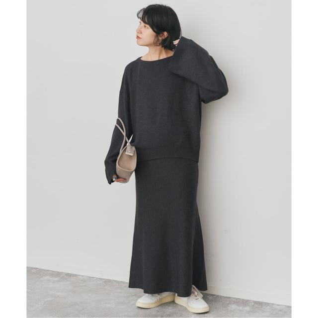 スピック＆スパン（Spick and Span）/《手洗い可》スムースボートネックニット