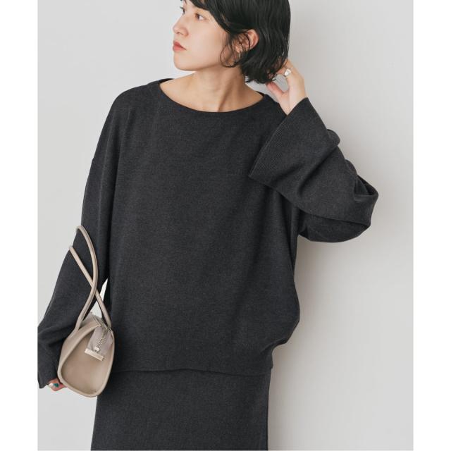 スピック＆スパン（Spick and Span）/《手洗い可》スムースボートネックニット